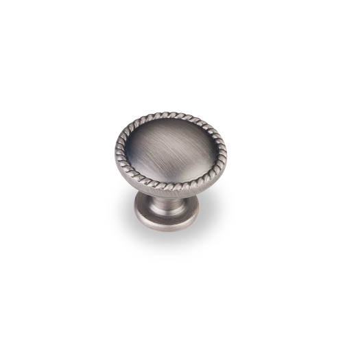 Z115BNBDL - 1-1/4" Lindos Round Cabinet Knob Bright Nickel Brushed Dull Lacquer - Hardware Resources