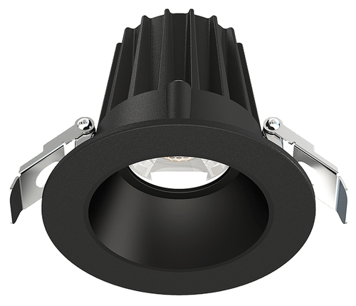 JXL-COB02-R09W-5CCT-BK-2RR-SM-BK - 2" Round 9W 5CCT Recessed Downlight Black Trim - Lotus LED