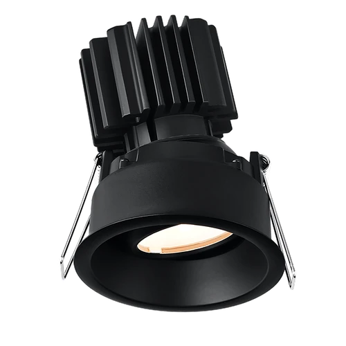 L3G-RRT-BK-RC36-4C90 - Tangra 3" Gimbal Round Recessed Thin Black Trim 4CCT DTW CRI90 - Lotus LED