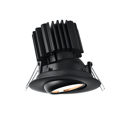 L3G-RFW-BK - Tangra 3" Gimbal Round Flat Wide Trim Black - Lotus LED