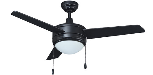 1043LED-1BK-BK - Contempo IV 52" 3-Blade LED Ceiling Fan 3000K - RP Lighting + Fans