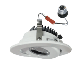 8771WH-90-3K - 4" LED Recessed Gimbal 10W 3000K 90 CRI Damp - RP Lighting + Fans