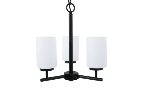 4613MBK-3 - 3-Light E26 Chandelier Matte Black, Lamps Not Included - RP Lighting + Fans