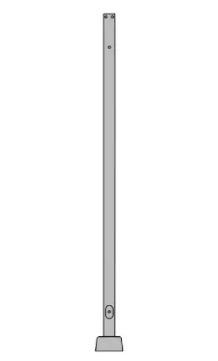 ENV-SQ-SS-30FT-5-11G-AB - 30ft 5in Square 11 Gauge Steel Pole Anchor Base - Envision