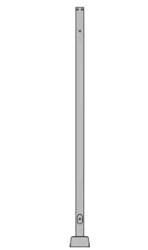 ENV-SQ-SALM-16FT-4G-AB - 16 ft Square Aluminum Anchor Base Pole - Envision