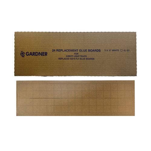 CS-58 - 5" x 22" White Glueboard, 10 Packs of 24 - Gardner Fly Lights