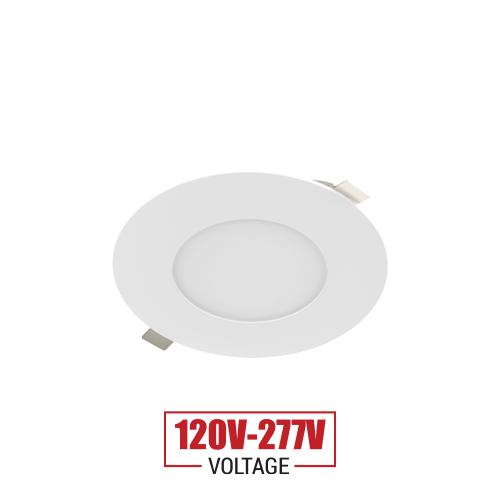 PT-DLS-R-4I-8W-5CCT-277-3 - 4" Slim Round 8W LED Downlight Selectable CCT 120-277V - Portor Lighting