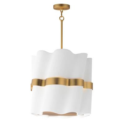 SM73883WTGLD - Curtain Call Tall 8-Light LED Pendant 19in Wide - Studio M