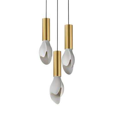 SM30143WTNAB - Burgeon Multi-Light Pendant White/Natural Aged Brass - Studio M