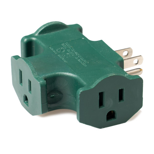 WGC-17968 - Green 3-Way Splitter Adapter - Wintergreen Corporation