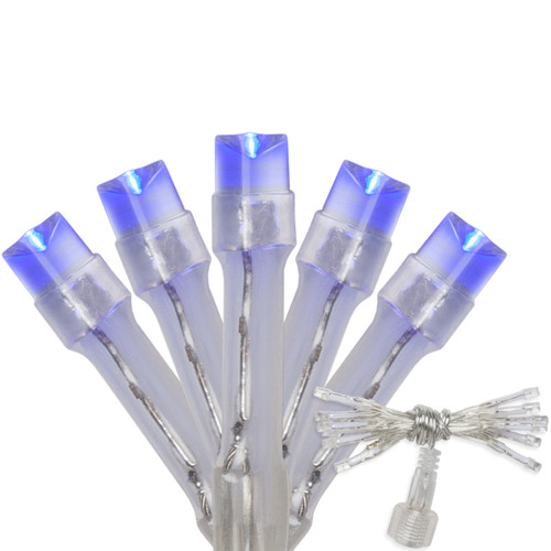 WGC-76682 - Blue Aurora Superstar™ Light String, 12 LED Mini Lights, Clear Wire - Wintergreen Corporation