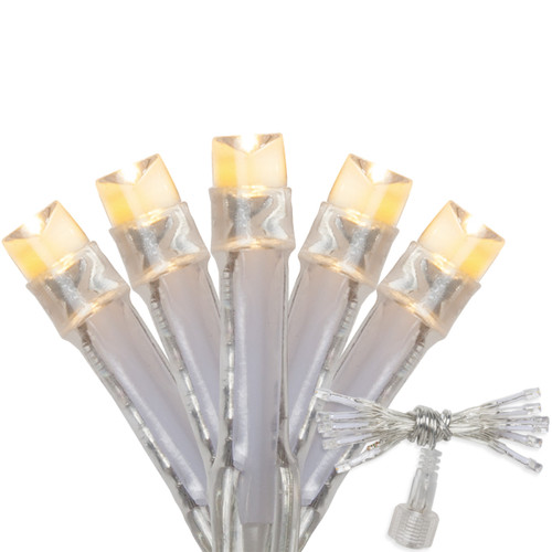 WGC-76690 - Clear Aurora Superstar™ Light String, 12 Warm White LED Mini Lights, Wire - Wintergreen Corporation