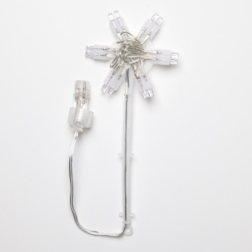 WGC-76698 - Clear Aurora Superstar Hanging Light Wand, 7.7", 12 Lights - Wintergreen Corporation