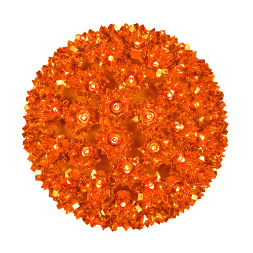 WGC-82856 - 7.5" 5mm Amber LED Starlight Sphere, 120 Lights - Wintergreen Corporation