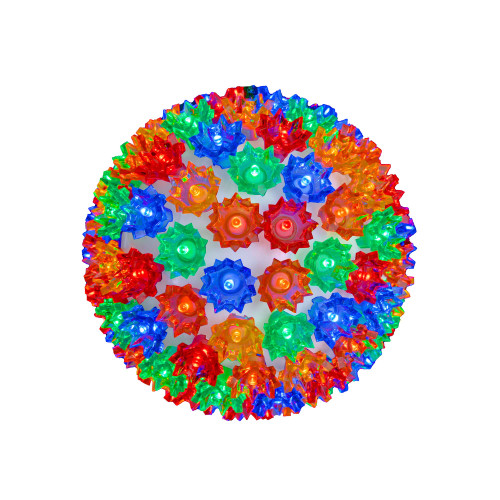 WGC-82862 - 7.5" 5mm Multicolor LED Starlight Sphere, 120 Lights, Green Wire - Wintergreen Corporation