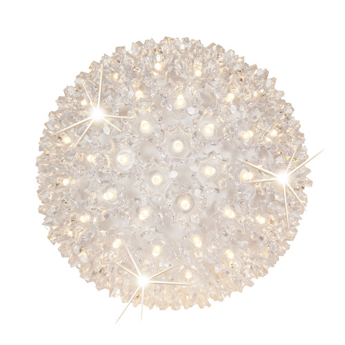 WGC-82870 - 7.5" 5mm Warm White LED Twinkle Starlight Sphere, 120 Lights, Green Wire - Wintergreen Corporation