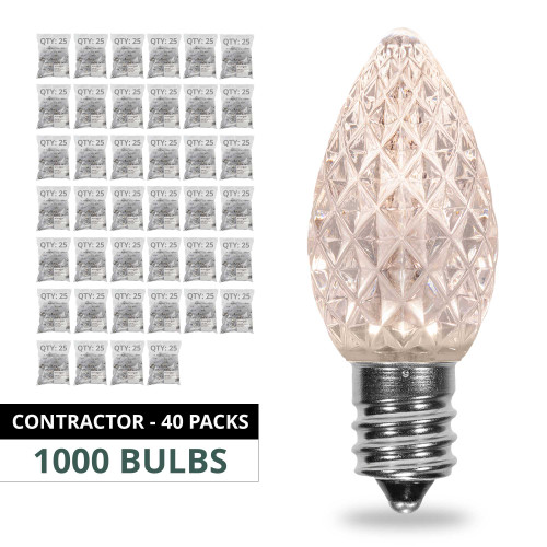 WGC-82967 - C7 Warm White LED Bulbs, Contractor Pack, 1000-Pack - Wintergreen Corporation