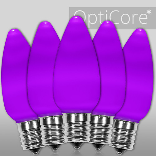 WGC-83653 - C9 Purple LED Opaque Bulbs, 25-Pack - Wintergreen Corporation
