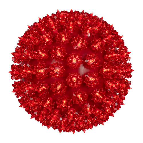 WGC-84304 - 10" T5 Red LED Starlight Sphere, 150 Lights, Green Wire - Wintergreen Corporation