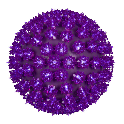 WGC-84310 - 10" T5 Purple LED Starlight Sphere, 150 Lights, Green Wire - Wintergreen Corporation
