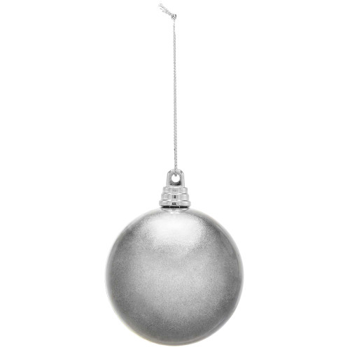 WGC-85857 - 2.75" Silver Commercial Shatterproof Ornament, Candy Finish, 6-Pack - Red Sleigh