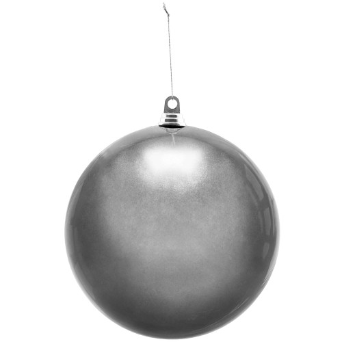 WGC-85866 - 10" Silver Commercial Shatterproof Ornament, Candy Finish, 6-Pack - Red Sleigh
