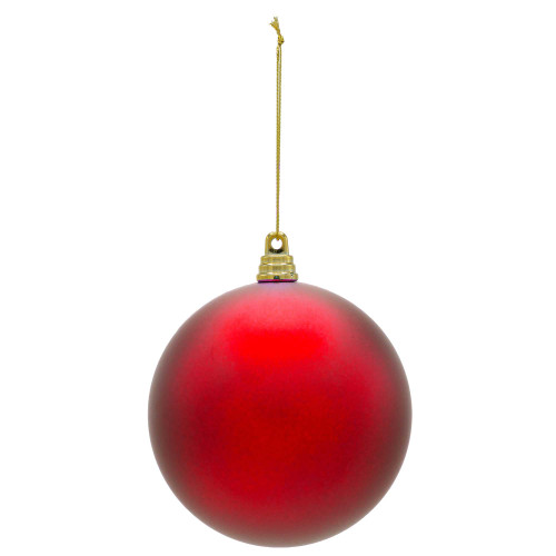 WGC-85888 - 4" Red Commercial Shatterproof Ornament, Matte Finish, 24-Pack - Red Sleigh