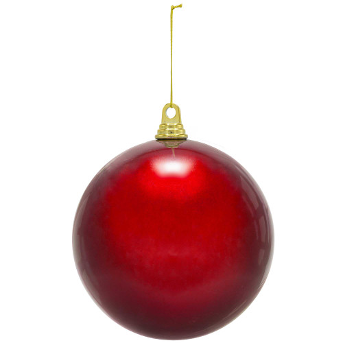WGC-85920 - 8" Red Commercial Shatterproof Ornament, Candy Finish, 12-Pack - Red Sleigh