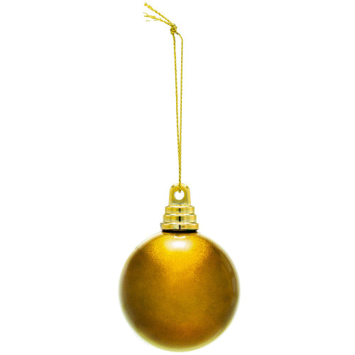 WGC-86022 - 2" Gold Commercial Shatterproof Ornament, Candy Finish, 12-Pack - Red Sleigh