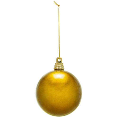WGC-86025 - 2.75" Gold Commercial Shatterproof Ornament, Candy Finish, 6-Pack - Red Sleigh