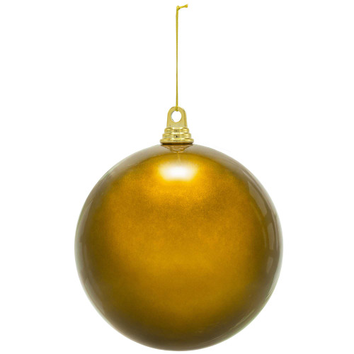 WGC-86032 - 8" Gold Commercial Shatterproof Ornament, Candy Finish, 12-Pack - Red Sleigh