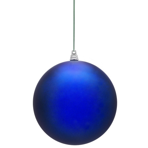 WGC-86058 - 6" Blue Commercial Shatterproof Ornament, Matte Finish, 24-Pack - Red Sleigh
