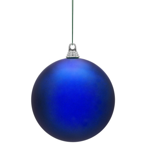 WGC-86060 - 8" Blue Commercial Shatterproof Ornament, Matte Finish, 12-Pack - Red Sleigh