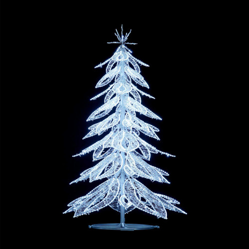 WGC-86107 - 10' 3mm White LED Ice Wave Christmas Tree, 1250 Lights - Wintergreen Corporation