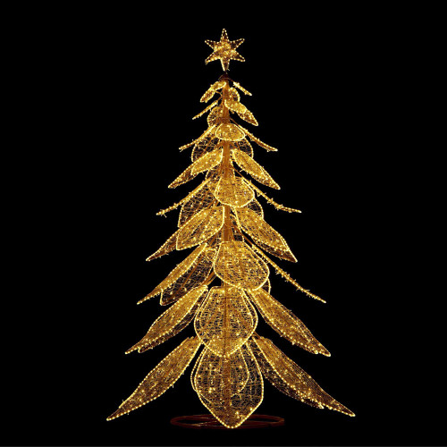 WGC-86108 - 12' 3mm Warm White LED Christmas Tree with Star Top, 4210 Lights - Wintergreen Corporation