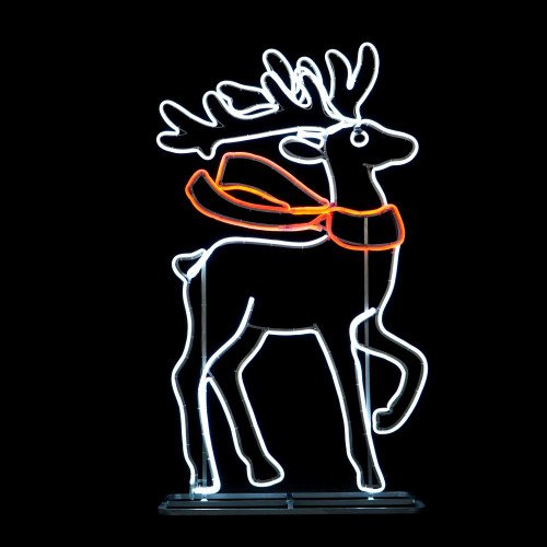 WGC-86111 - 6' Cool White LED Christmas Reindeer Motif, 2208 Lights - Wintergreen Corporation