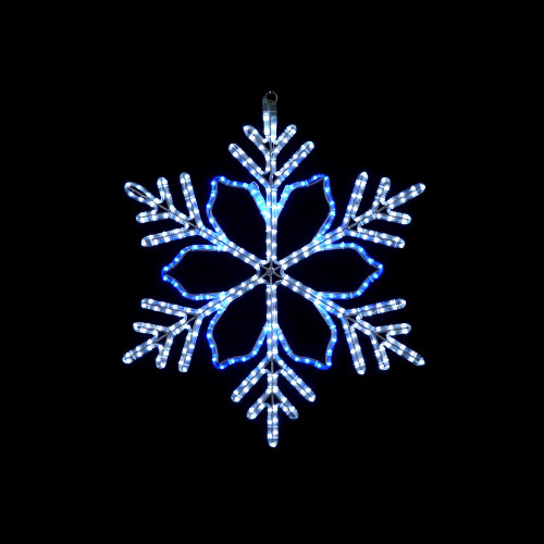 WGC-86113 - 24" 3mm Multicolor LED Christmas Snowflake with 6-Point Star Center, 248 Lights - Wintergreen Corporation