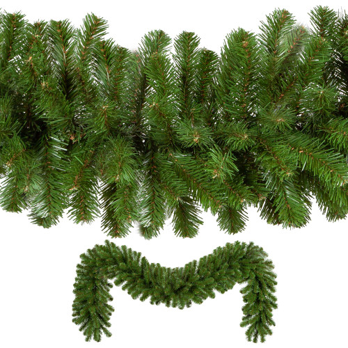 WGC-87872 - 4.5'x14" Commercial Sequoia Fir Unlit Holiday Garland - Red Sleigh