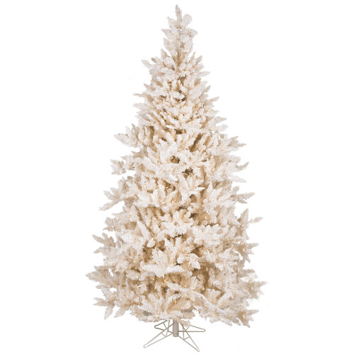 VIC-A150276LED - 7.5' x 54" Flocked Vintage Fir LED 700 Warm White - Vickerman