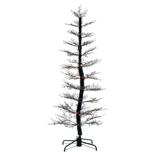 VIC-A248070LED - 7' x 38" Black Cedar Spooky Tree 170 Lights - Vickerman
