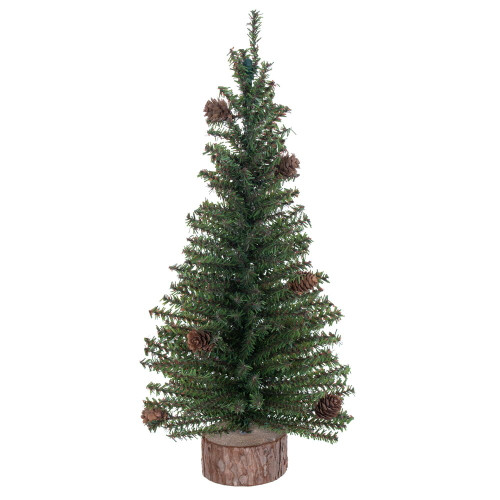 VIC-C803918 - 18" Carmel Pine Tree 242 Tips Wood Base - Vickerman