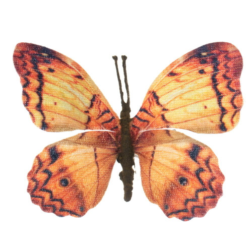 VIC-EF232128 - 4.5" Yellow/Orange Butterfly Clip, 12-Pack - Vickerman