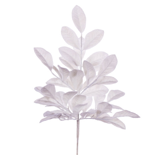 VIC-FK220311 - 25" White Apple Leaf Glitter Bush, 2-Pack - Vickerman