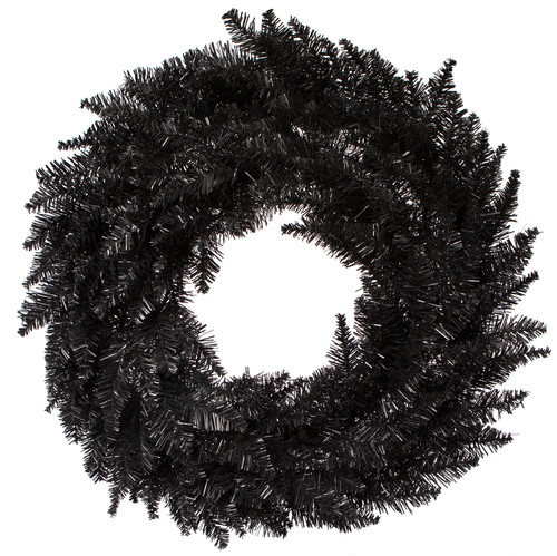 VIC-K161824 - 24" Black Fir Wreath 210T - Vickerman