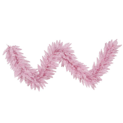 VIC-K163814 - 9'x14" Pink Fir Garland 250T - Vickerman
