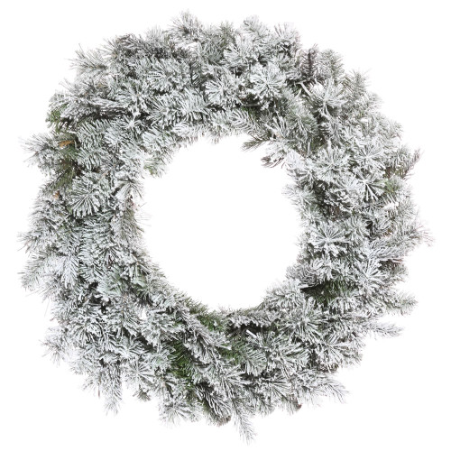 VIC-K173524 - 24" Flocked Kiana Wreath 220T - Vickerman