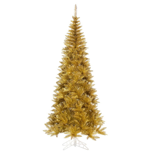 VIC-K235385 - 10' x 50" Gold Slim Fir Tree 2260Tips - Vickerman