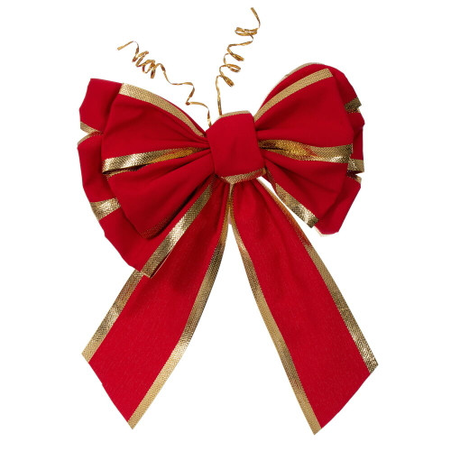 VIC-L241412 - 12"x 13" Red Vel-gold 11-Lp UV Bow 2.75" - Vickerman