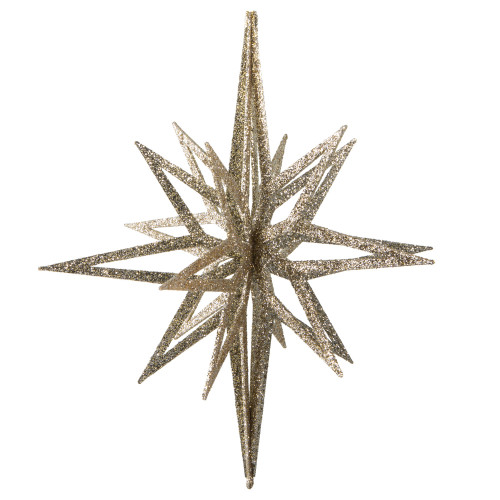 VIC-M148338 - 16" Champagne 3D Glitter Star - Vickerman