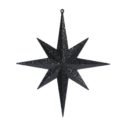 VIC-M167417 - 12" Black Glitter Bethlehem Star, 2-Pack - Vickerman